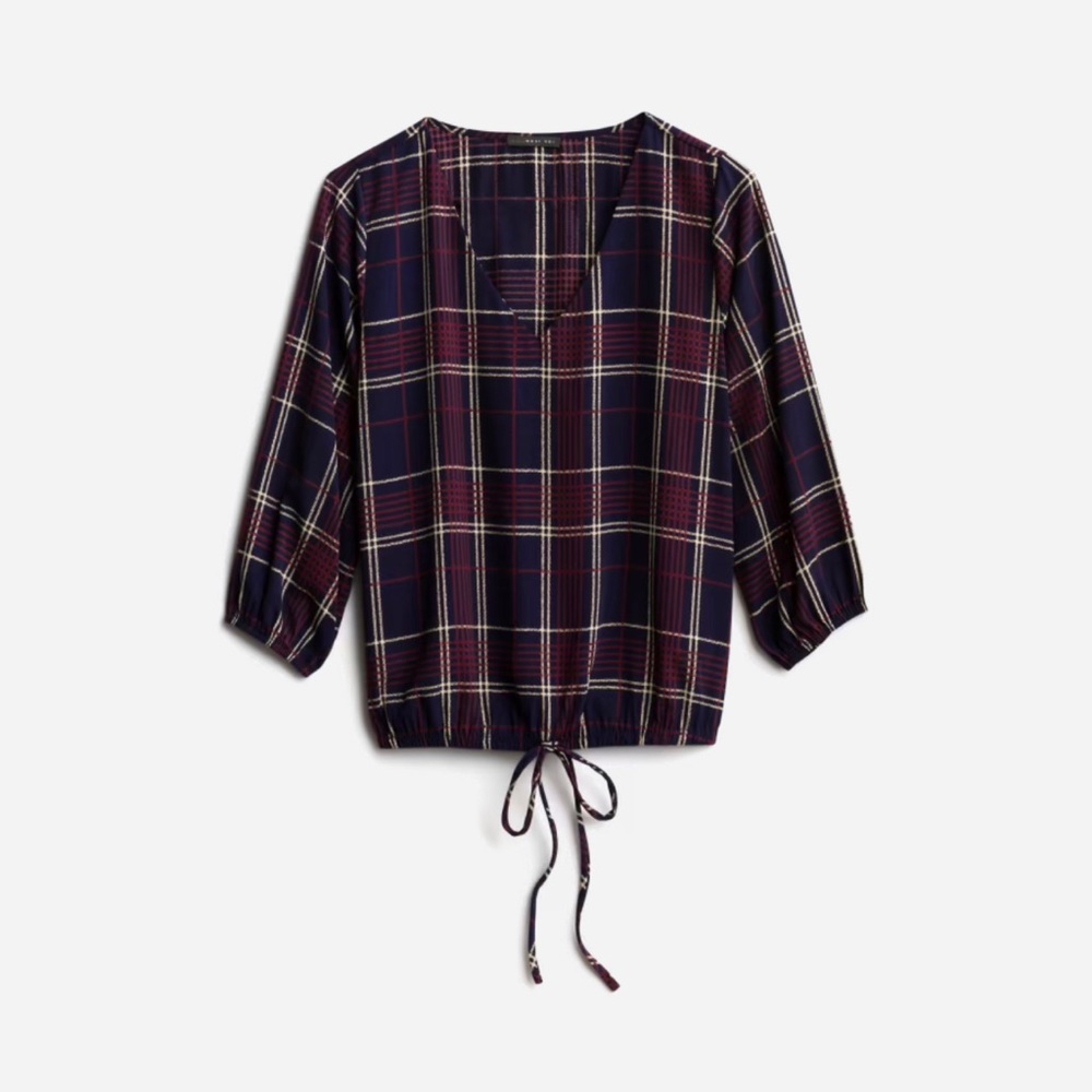 WEST KEI Chicago Tie Bottom Blouse